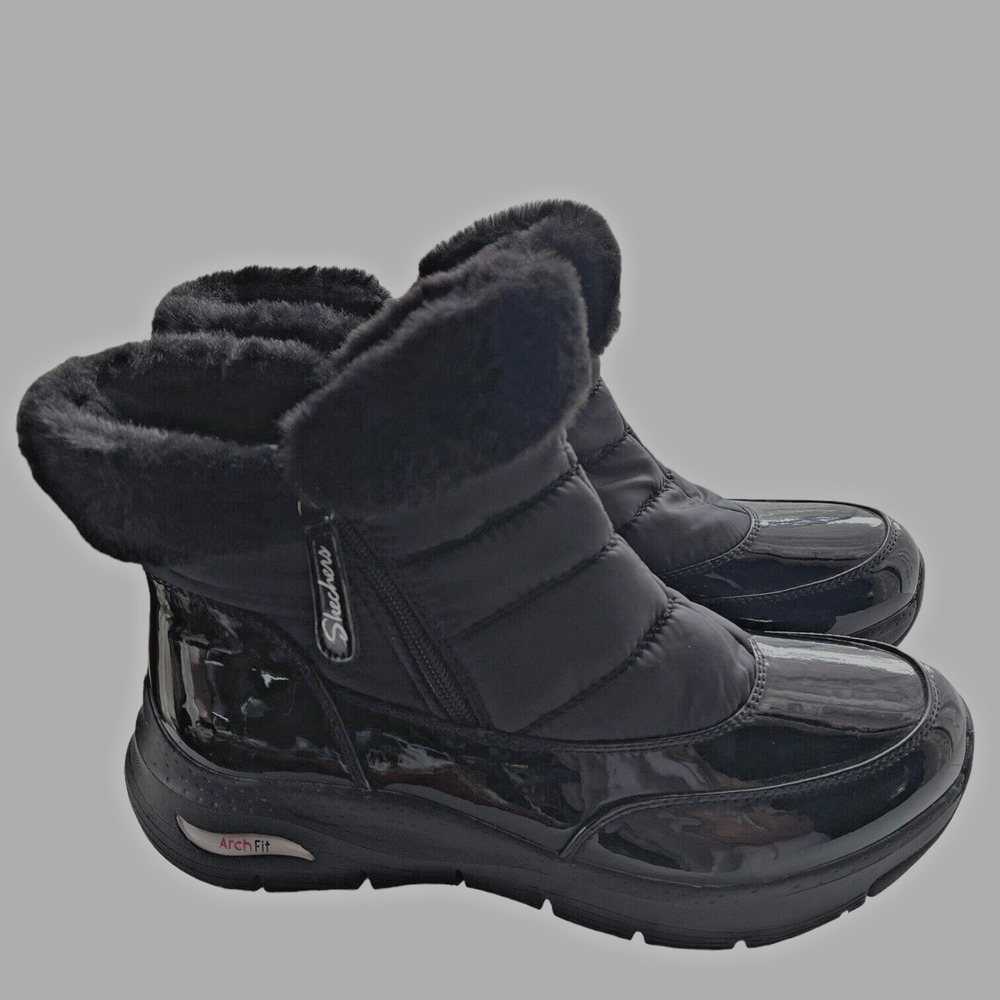 Skechers Air Arch Fit Cool Puff Boot Women's Size U.S. 10 Black S/N 167252